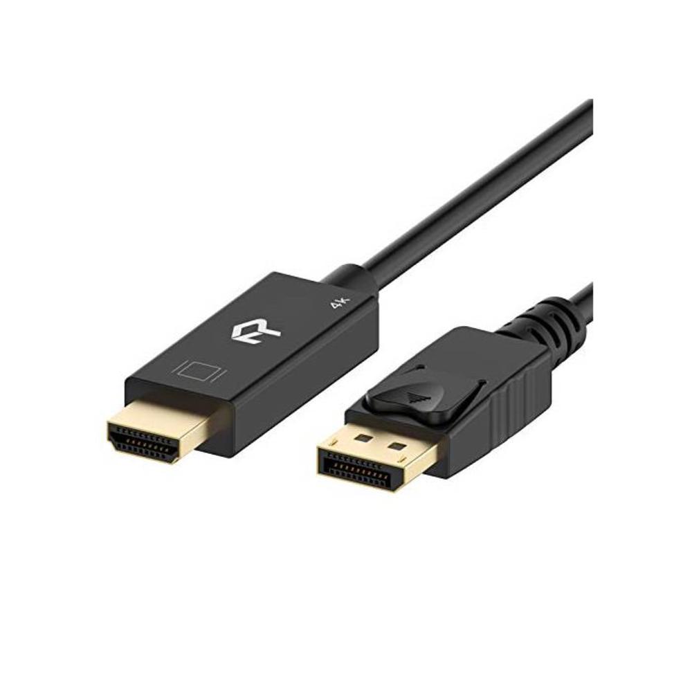 Rankie DisplayPort (DP) to HDMI Cable, 4K Resolution Ready, 1.8 m, Black B00Z05JMKO