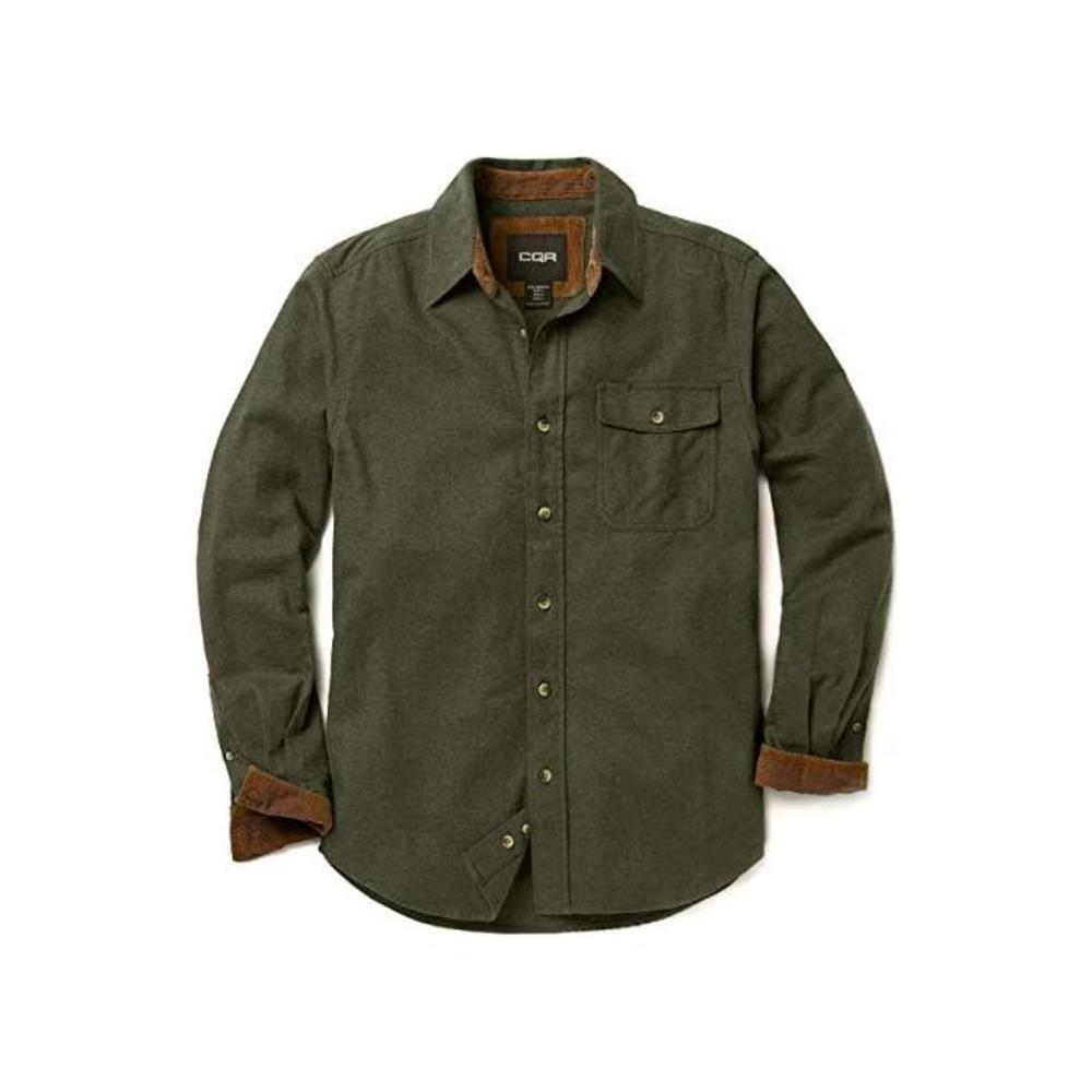 CQR Mens All Cotton Flannel Shirt, Long Sleeve Casual Button Up Plaid Shirt, Brushed Soft Outdoor Shirts B08KSQFGJQ