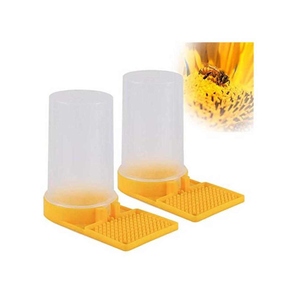 Mikimiqi 2 Pack Beehive Beekeeping Water Dispenser Bee Drinking Beekeeping Equipment Honey Beehive Entrance Feeder Nest Beekeeper Tools (White and Yellow) B07SQHPPQF