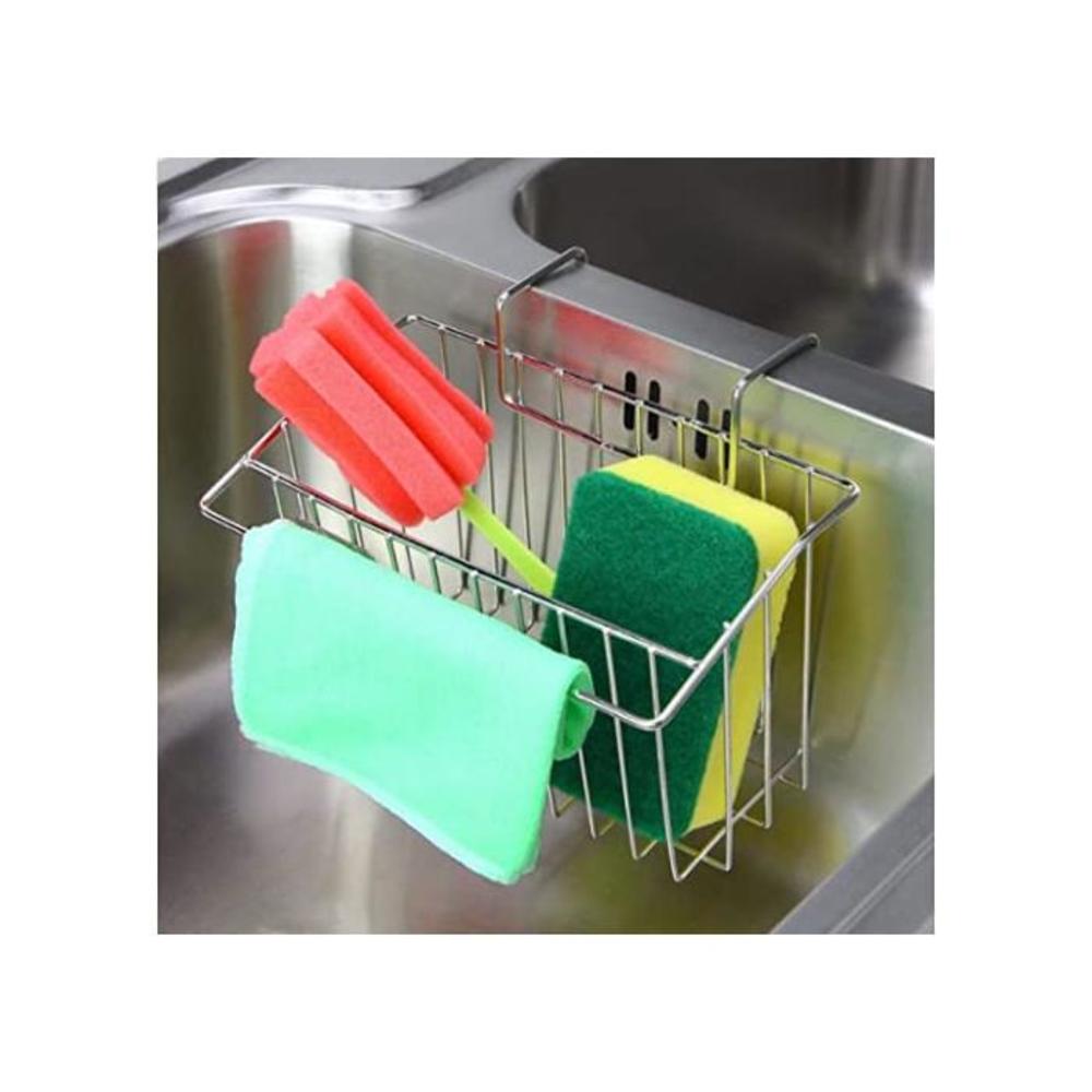 Aiduy Sponge Holder, Sink Caddy Kitchen Brush Soap Dishwashing Liquid Drainer Rack - Stainless Steel B06XK8S6SH