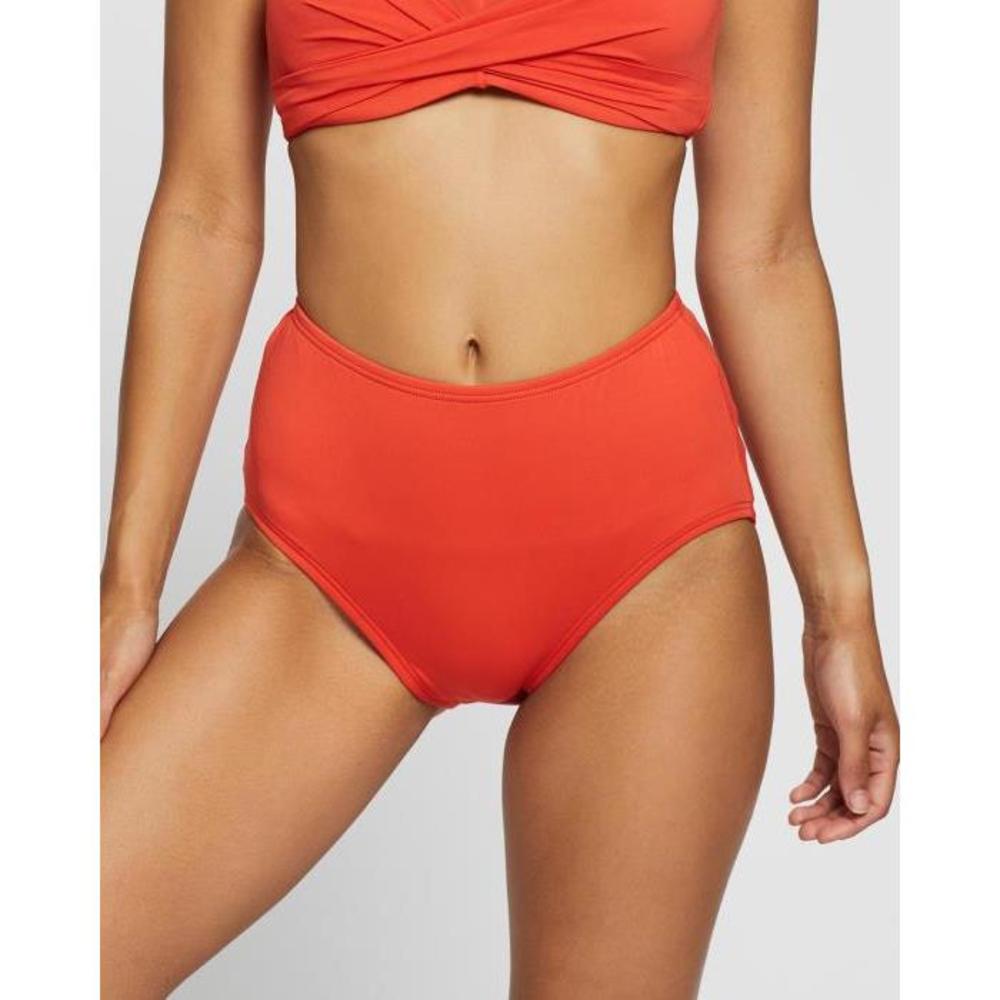 Kate Spade Palm Beach High-Waist Bikini Bottoms KA924AA50JGV