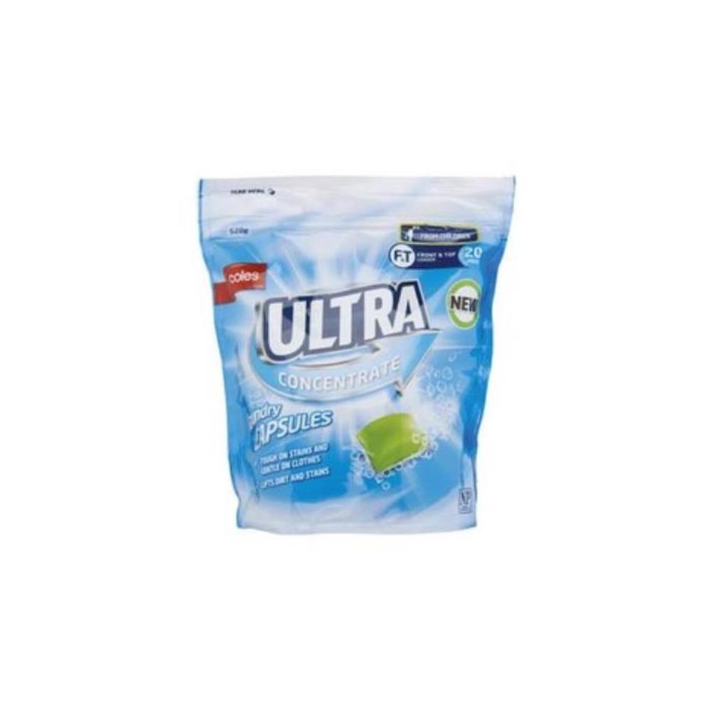 Coles Ultra Concentrate Laundry Liquid Capsules 20 pack