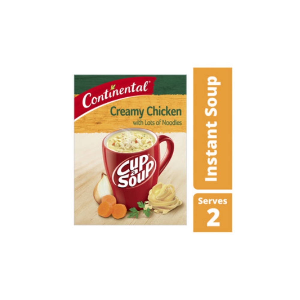 콘티넨탈 컵 A 수프 크리미 치킨 위드 랏츠 오브 누들스 서브 2 60g, Continental Cup A Soup Creamy Chicken With Lots Of Noodles Serves 2 60g