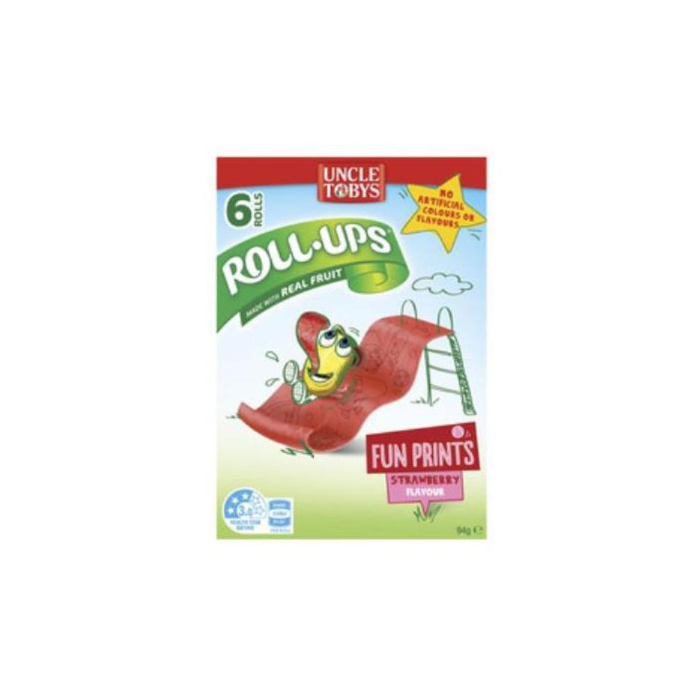 Uncle Toby&#039;s Strawberry Flavour Roll Ups 6 pack 94g