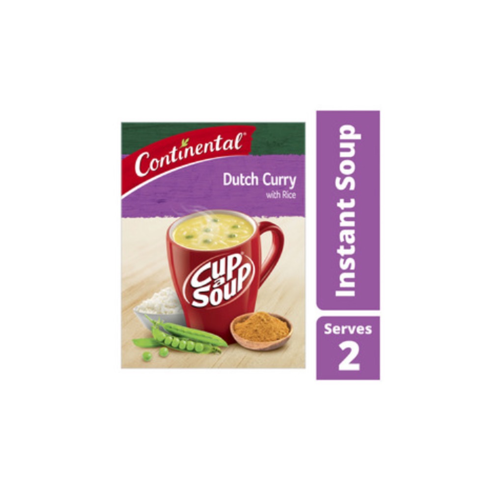 콘티넨탈 컵 A 수프 더치 커리 위드 라이드 서브 2 55g, Continental Cup A Soup Dutch Curry With Rice Serves 2 55g