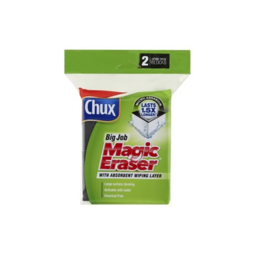 축스 매직 이레이져 엑스트라 띡 클리너 블록 2 팩, Chux Magic Eraser Extra Thick Cleaner Block 2 pack