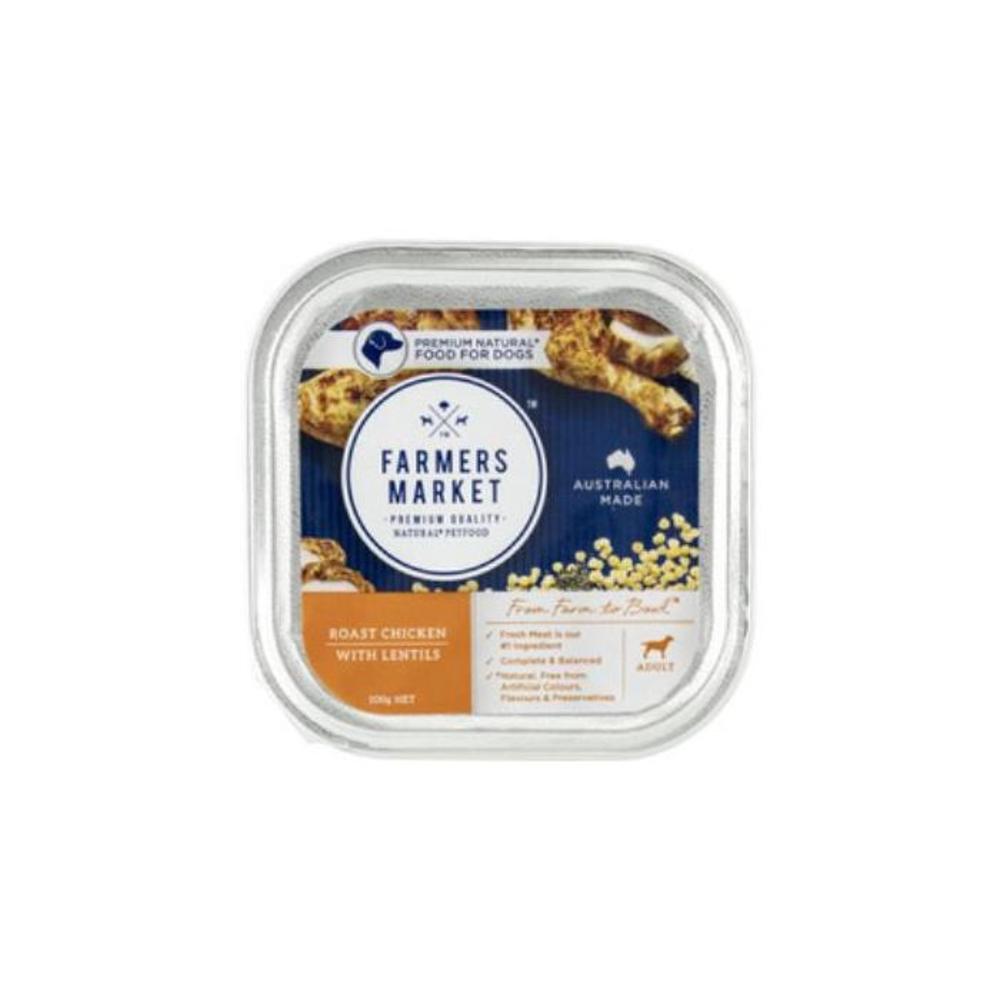 Farmers Market Adult Wet Dog Food Roast Chicken With Lentils 100g 2825213P