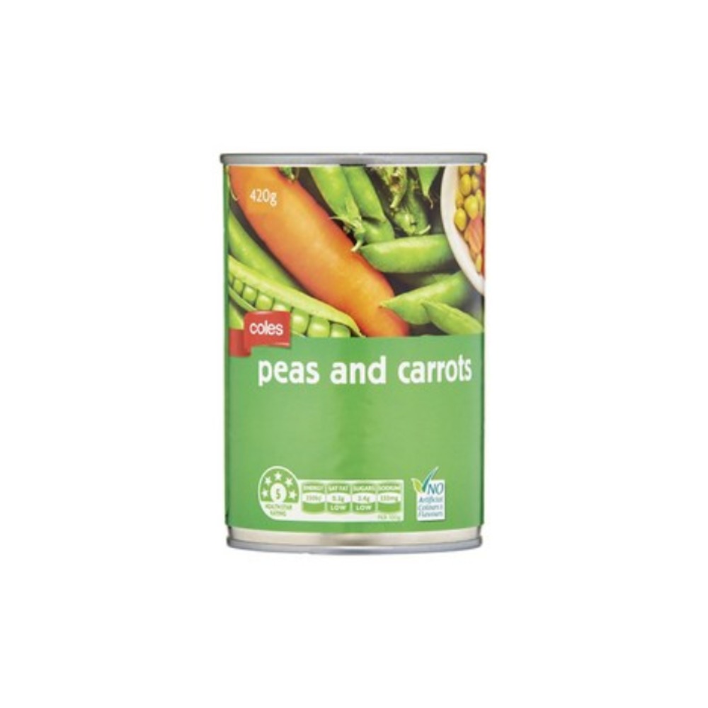 콜스 피스 &amp; 캐럿츠 420g, Coles Peas &amp; Carrots 420g