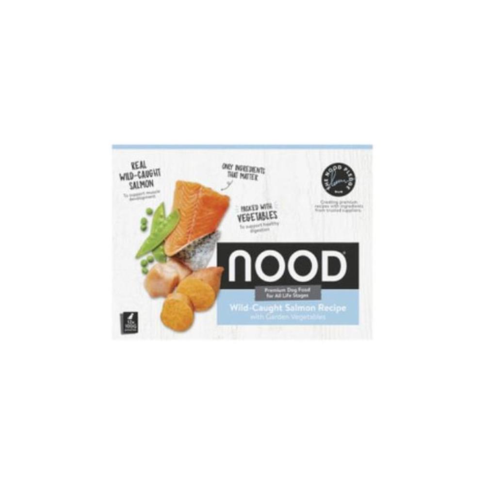 Nood Wild Caught Salmon Recipe With Garden Vegetables Dog Food 12x100g 12 pack 3715447P