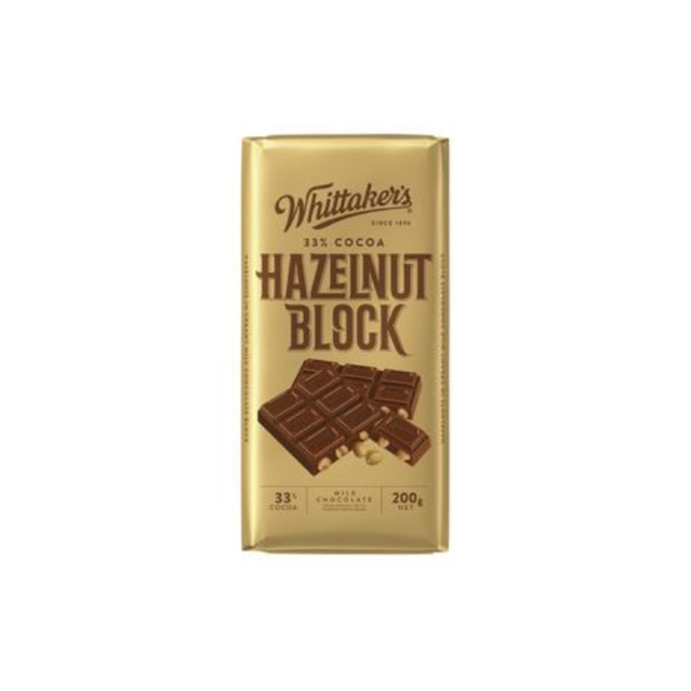 윗테이커 헤이즐넛 밀크 초코렛 블록 200g, Whittakers Hazelnut Milk Chocolate Block 200g