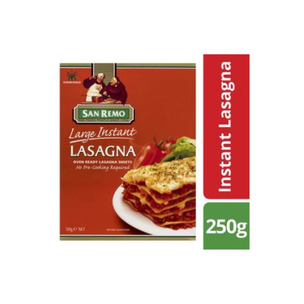 산 리모 라지 인스턴트 라자냐 쉬츠 250g, San Remo Large Instant Lasagna Sheets 250g