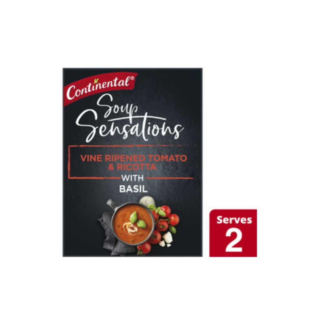 콘티넨탈 센세이션 바인 라이픈드 토마토 &amp; 리코타 수프 서브 2 54g, Continental Sensation Vine Ripened Tomato &amp; Ricotta Soup Serves 2 54g