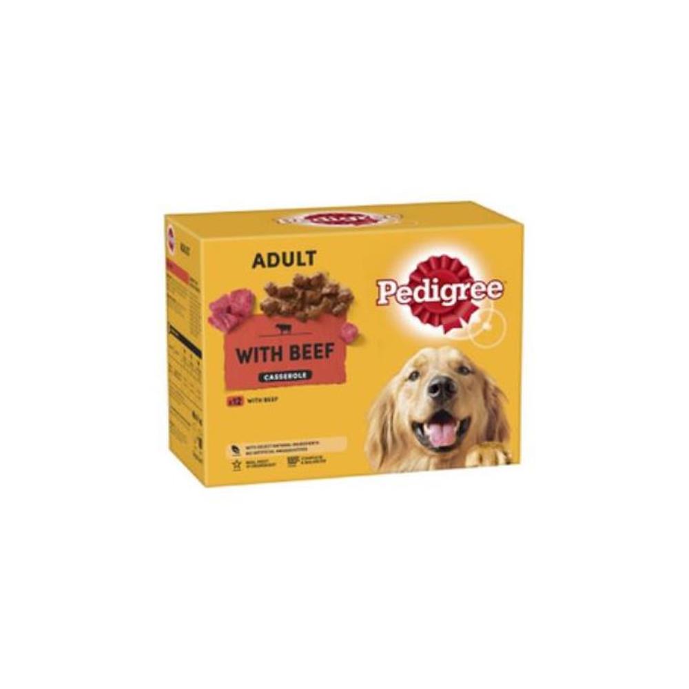 Pedigree Adult Chunks In Gravy Beef Dog Food 12x85g 12 pack 4473434P
