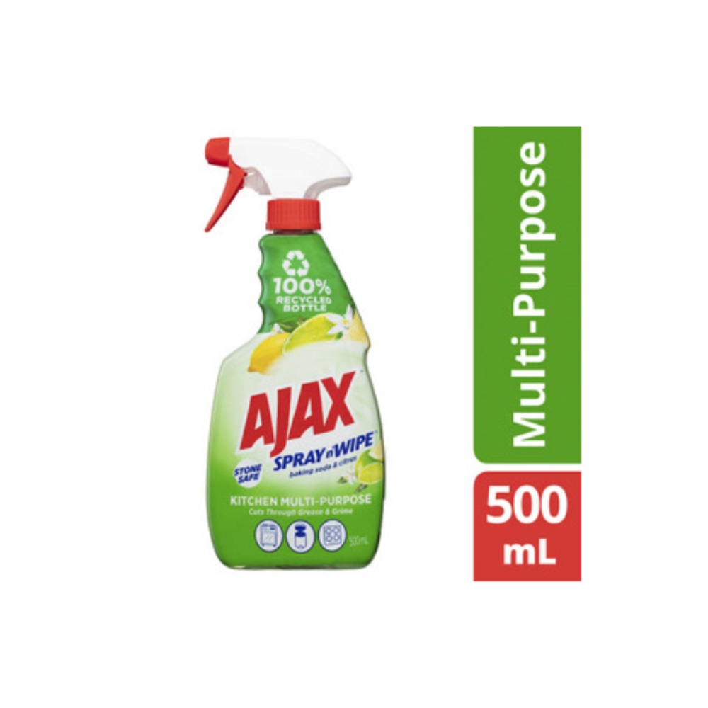에이잭스 스프레이 N 와이프 키친 스톤 세이프 클리너 트리거 팩 500ml, Ajax Spray N Wipe Kitchen Stone Safe Cleaner Trigger Pack 500mL
