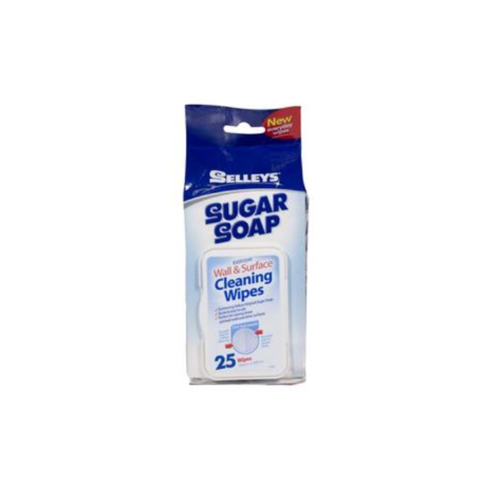 셀리스 슈가 솝 클리닝 와입스 25 팩, Selleys Sugar Soap Cleaning Wipes 25 pack