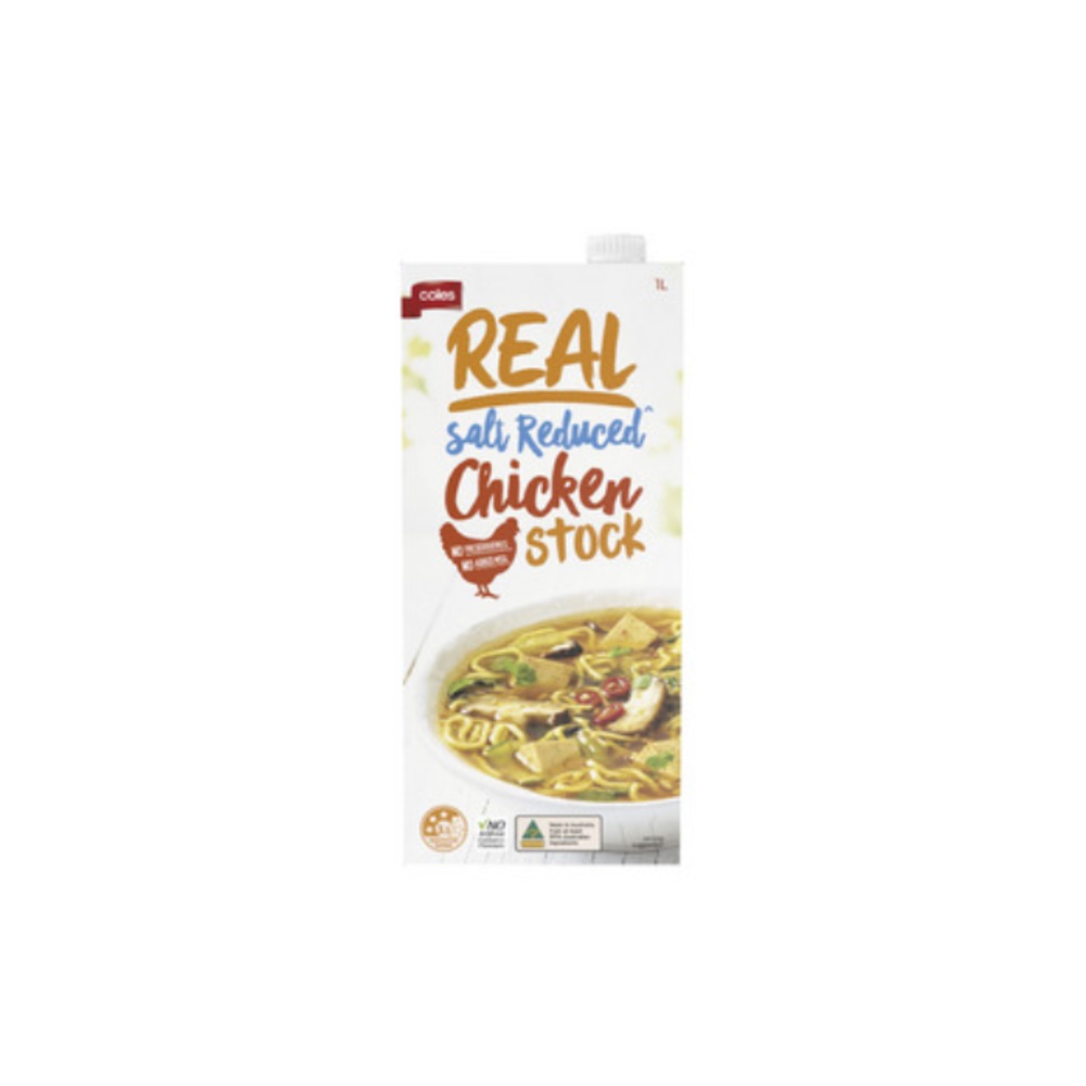 콜스 리얼 치킨 솔트 리듀스드 리퀴드 스톡 1L, Coles Real Chicken Salt Reduced Liquid Stock 1L