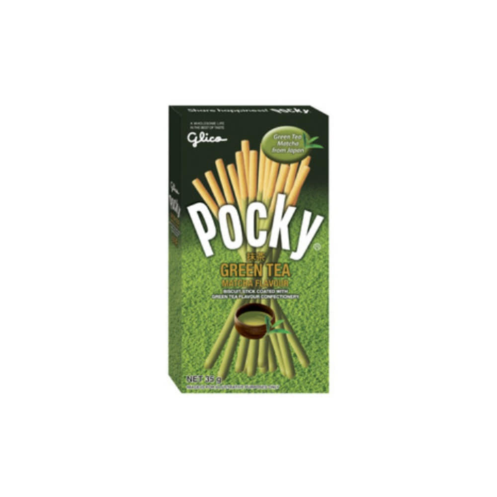 포키 그린 티 마차 비스킷 스틱 35g, Pocky Green Tea Matcha Biscuit Sticks 35g