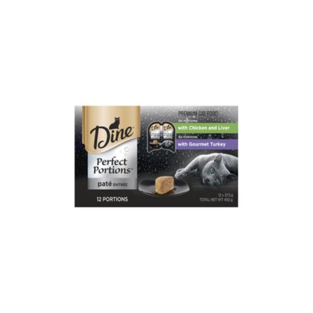 Dine Perfect Portions Pate Entree With Chicken &amp; Liver And Gourmet Turkey Premium Cat Food 6x75g 6 pack 3586322P