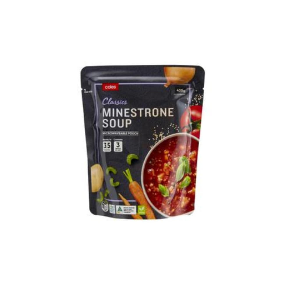 콜스 마인스트론 수프 위드 퀴노아 430g, Coles Minestrone Soup with Quinoa 430g