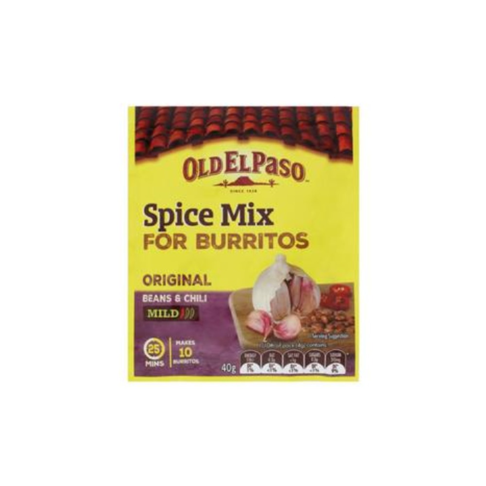 올드 엘 페이소 스파이스 믹스 포 부리토스 마일드 40g, Old El Paso Spice Mix For Burritos Mild 40g