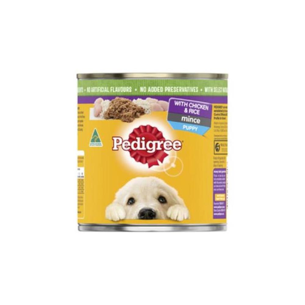 Pedigree Mince With Chicken &amp; Rice Puppy Wet Dog Food Can 700g 5428672P