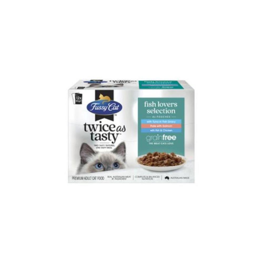 Fussy Cat Fish Lovers Cat Food Pouch 12x80g 12 pack 4505880P