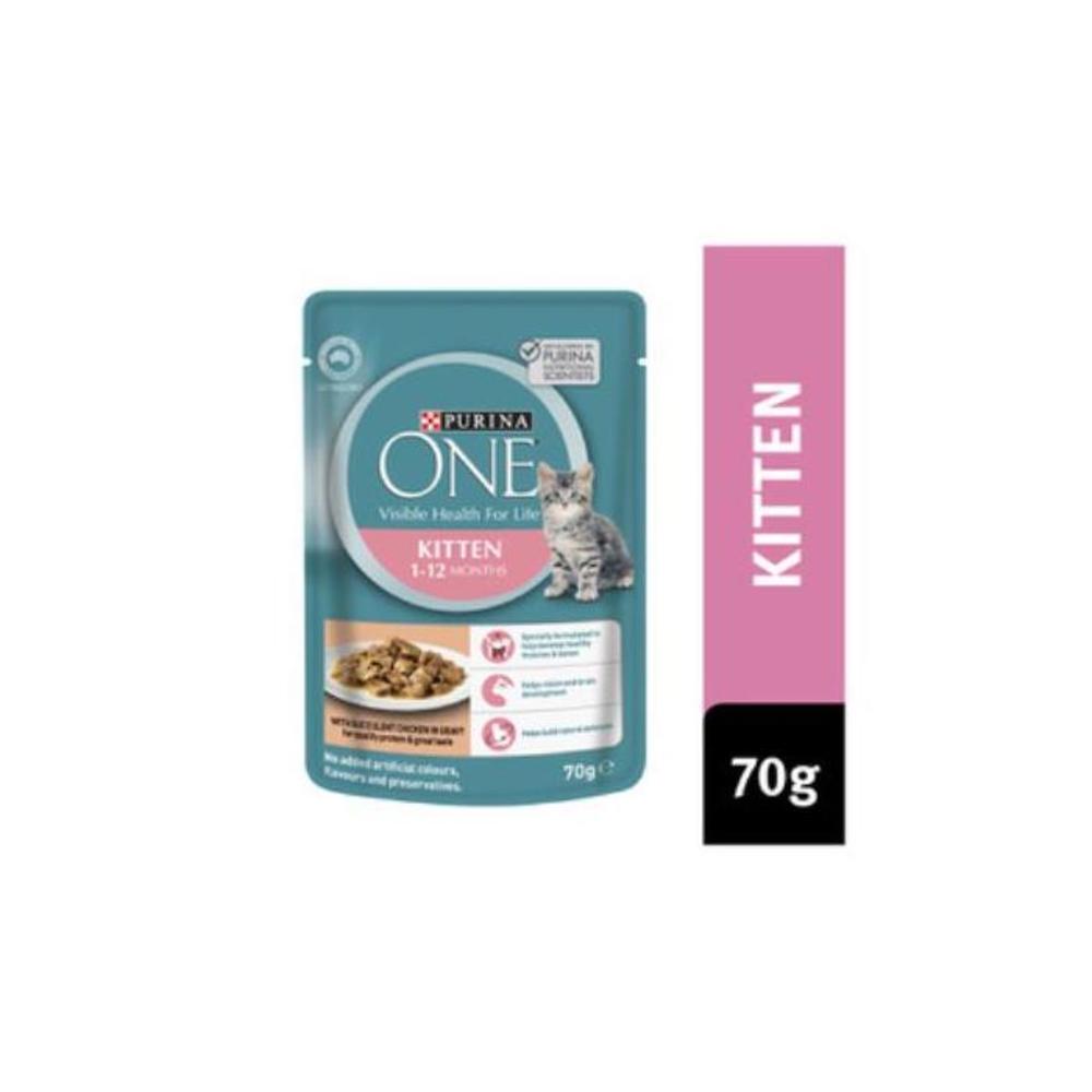 Purina One Adult 1+Years Kitten Chicken Cat Food Pouch 70g 3587449P