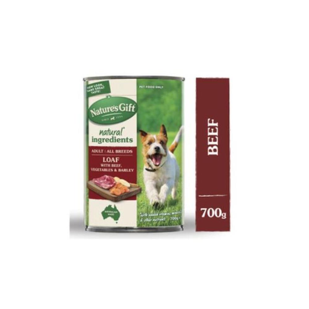 Nature&#039;s Gift Loaf With Beef Vegetables And Barley Dog Food 700g 4472920P