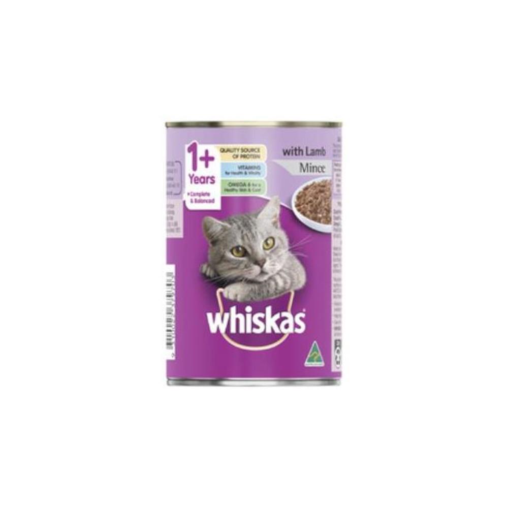 Whiskas 1+ Years Wet Cat Food Lamb Mince Can 400g 8104101P