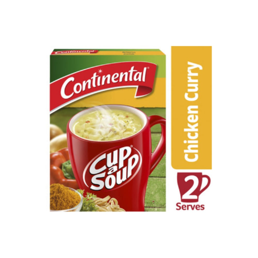 콘티넨탈 컵 A 수프 마일드 치킨 커리 Wth 랏츠 오브 누들스 서브 2 58g, Continental Cup A Soup Mild Chicken Curry Wth Lots Of Noodles Serves 2 58g