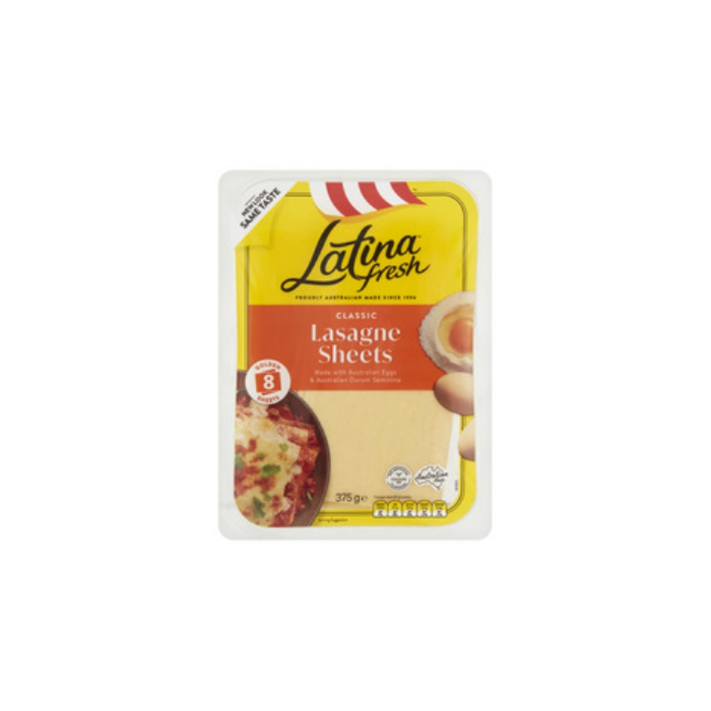 라티나 프레쉬 라자냐 쉬츠 8 팩 375g, Latina Fresh Lasagne Sheets 8 Pack 375g