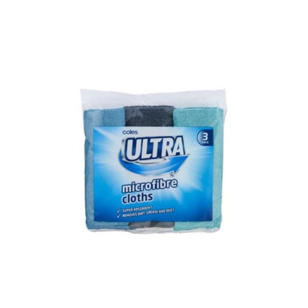 Coles Ultra Microfibre Cloths 3 pack