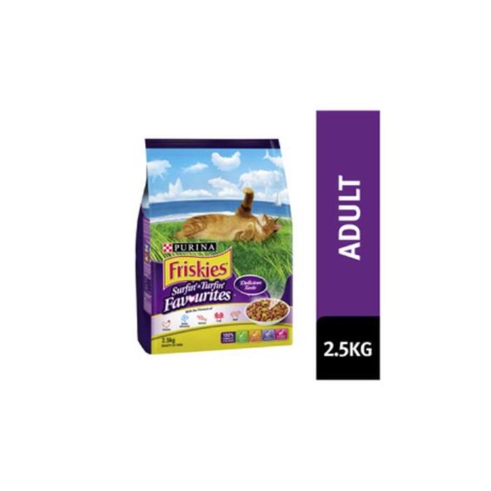 Friskies Dry Adult Surfin &amp; Turfin Favourites Cat Food 2.5kg 3616048P