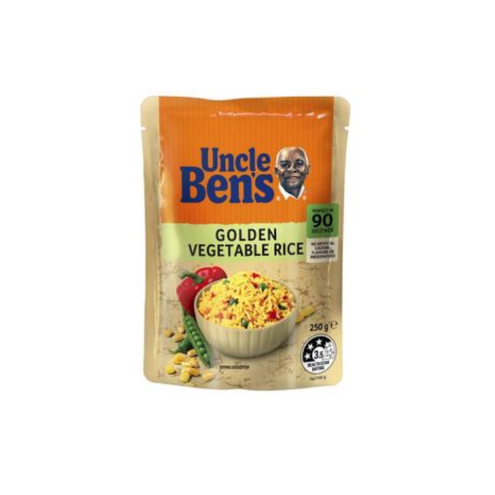 엉클 벤스 마이크로웨이브 골든 베지터블 라이드 파우치 250g, Uncle Bens Microwave Golden Vegetable Rice Pouch 250g