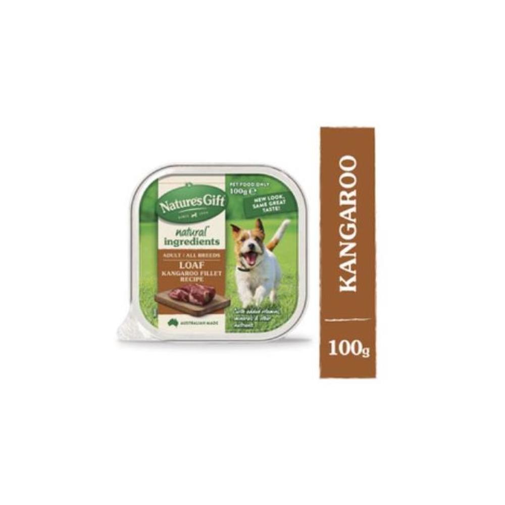 Nature&#039;s Gift Adult All Breeds Wet Dog Food Loaf Kangaroo Filled 100g 7531606P