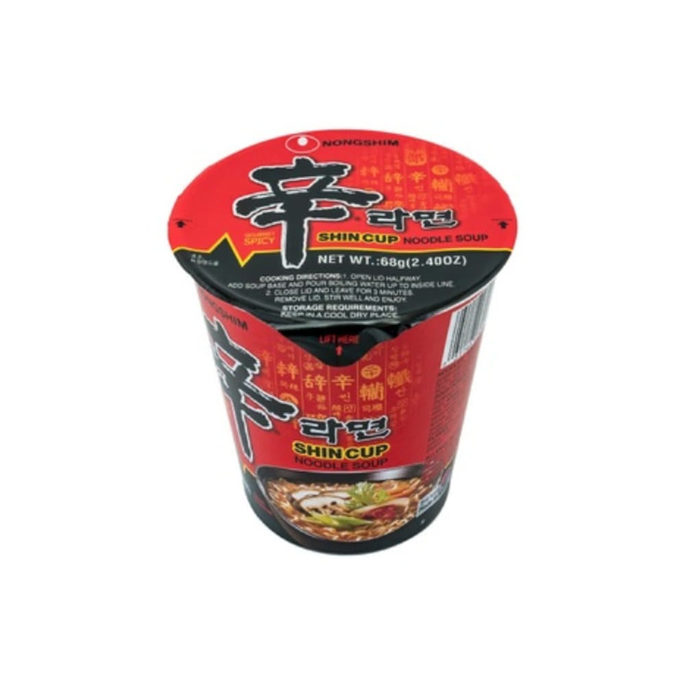 농심 고메 스파이시 쉰 컵 누들 수프 68g, Nongshim Gourmet Spicy Shin Cup Noodle Soup 68g