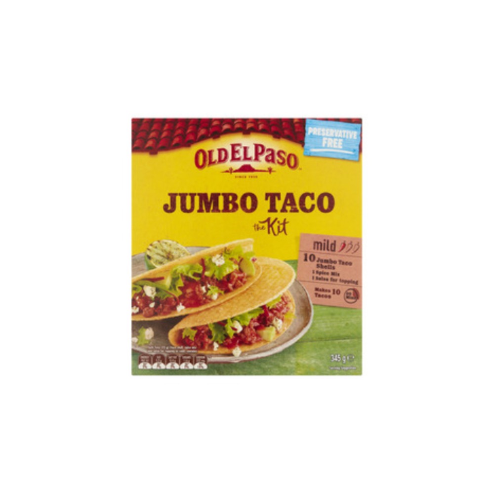 올드 엘 페이소 점보 타코 킷 마일드 345g, Old El Paso Jumbo Taco Kit Mild 345g