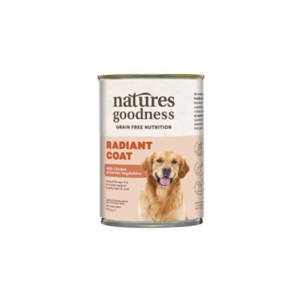 Natures Goodness Grain Free Nutrition Dog Food Radiant Coat With Chicken And Garden Vegetables 400g 4490171P