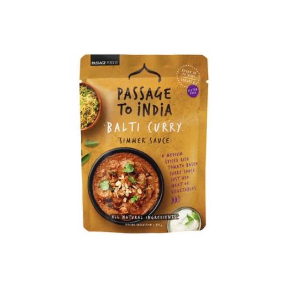 패시지 푸드 패시지 투 인디아 발티 커리 시머 소스 파우치 375g, Passage Foods Passage To India Balti Curry Simmer Sauce Pouch 375g