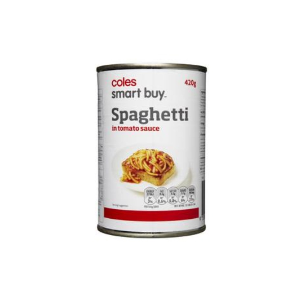 콜스 스마트 바이 스파게티 인 토마토 소스 420g, Coles Smart Buy Spaghetti In Tomato Sauce 420g