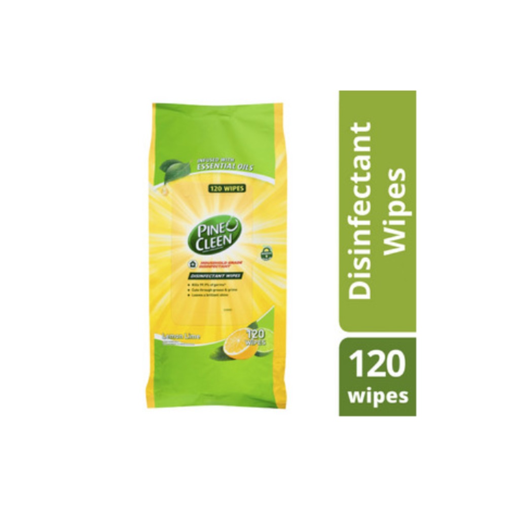 파인 o 클린 디스인펙턴트 와입스 레몬 라임 120 팩, Pine O Cleen Disinfectant Wipes Lemon Lime 120 pack