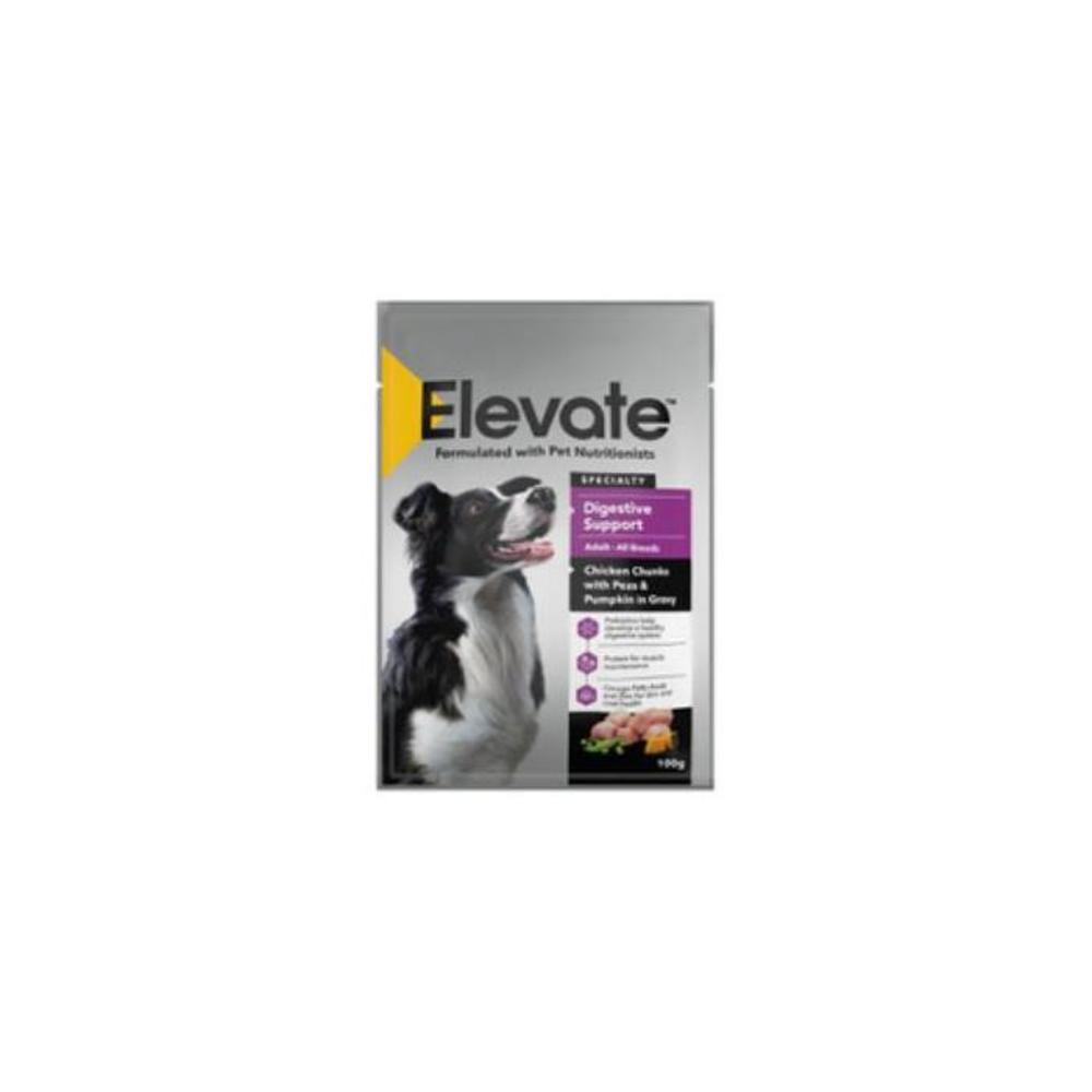 Elevate Digestive Support Dog Chicken Chunks With Peas &amp; Pumpkin In Gravy 100g 3955677P