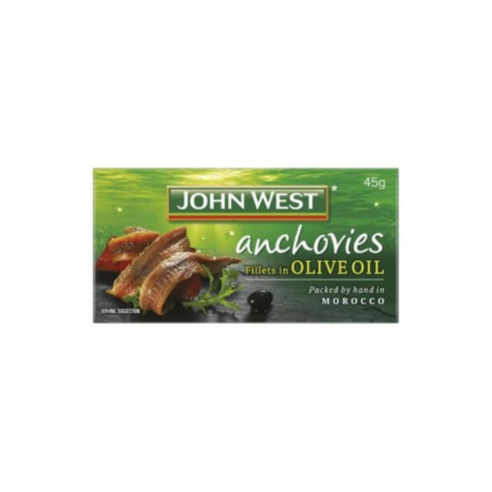 존 웨스트 앤초비스 필렛스 인 올리브 오일 45g, John West Anchovies Fillets in Olive Oil 45g