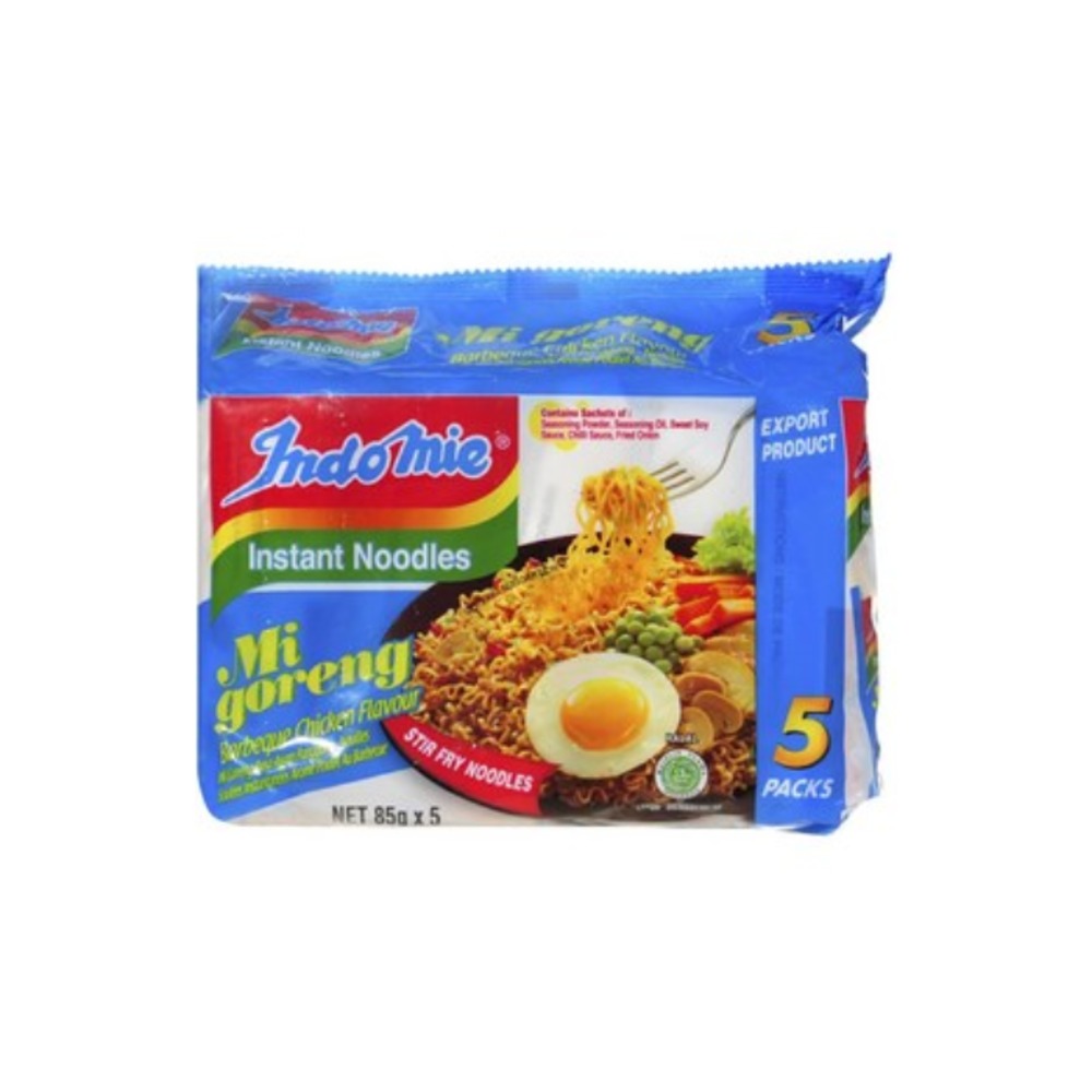 인도미 프라이드 BBQ 치킨 인스턴트 누들스 5 팩 85G, Indomie Fried BBQ Chicken Instant Noodles 5 Pack 85g