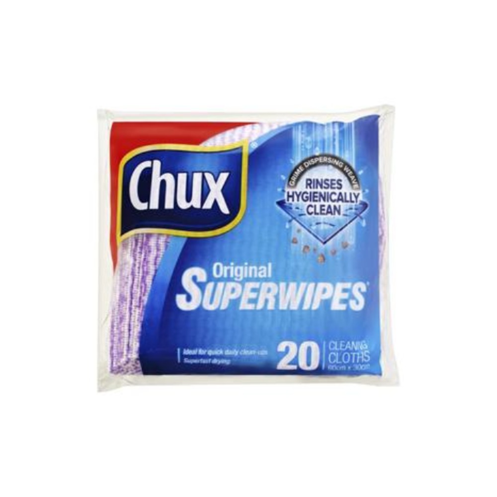축스 선와잎스 클리닝 클로즈 60cm X 30cm 20 팩, Chux Superwipes Cleaning Cloths 60cm X 30cm 20 pack