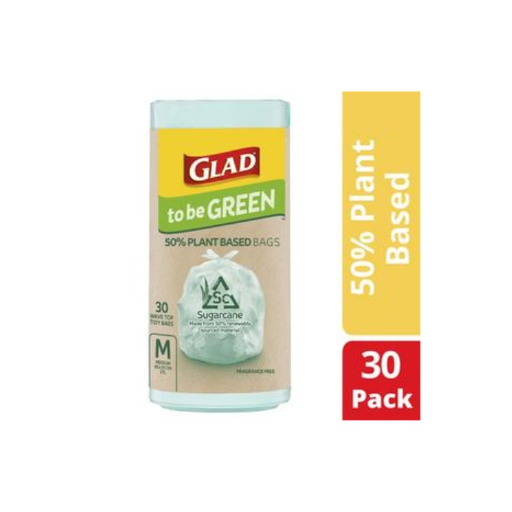 글래드 투 비 그린 바이오 베이스드 Kt 배그 미디엄 30 팩, Glad To Be Green Bio Based Kt Bags Medium 30 pack