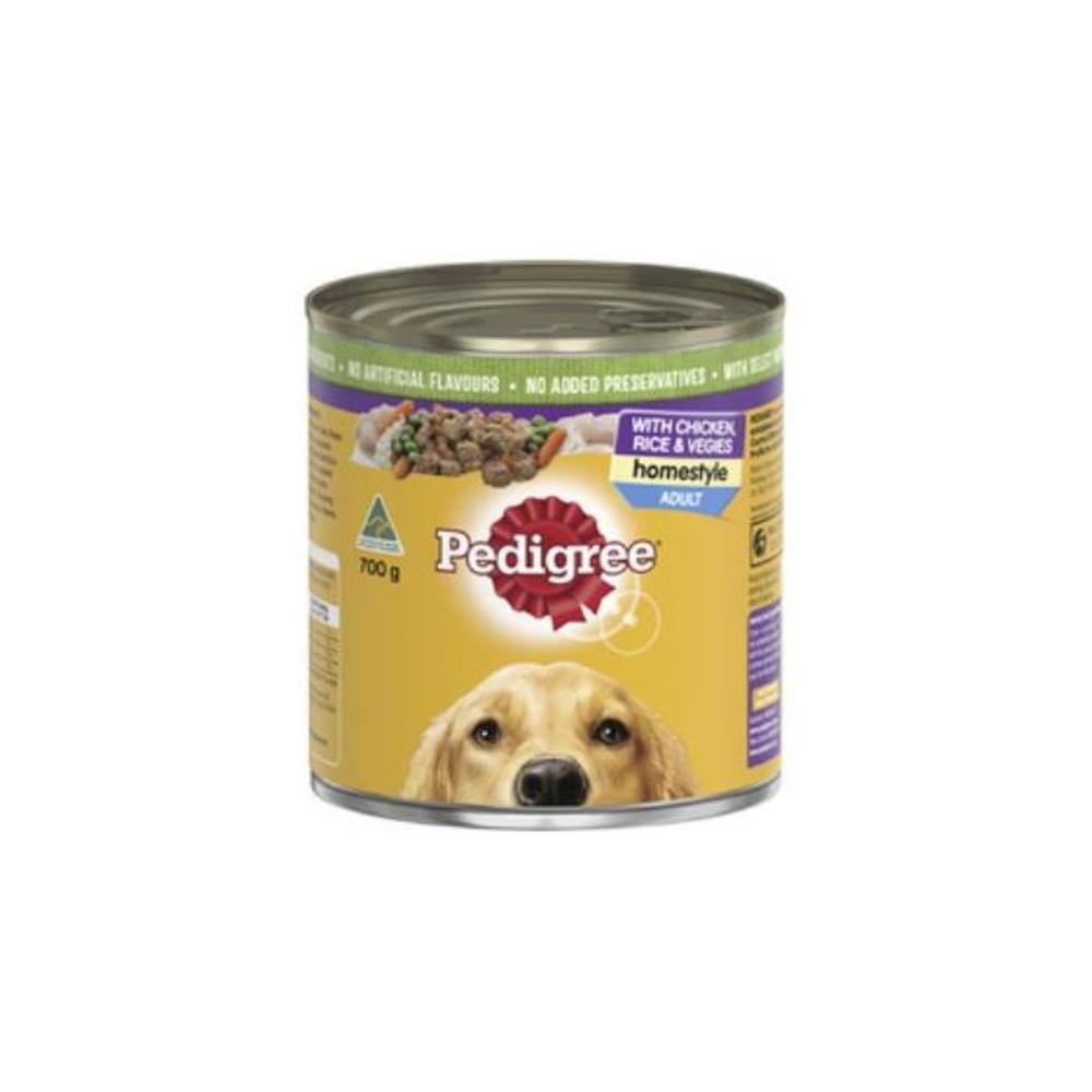 Homestyle Pedigree Homestyle Chicken With Rice &amp; Vegies Adult Wet Dog Food Can 700g 7334853P