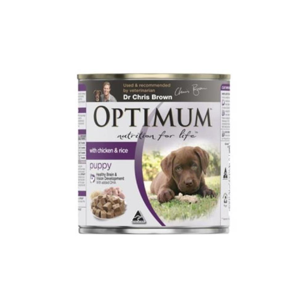 Optimum Chicken &amp; Rice Puppy Wet Dog Food Can 700g 5589911P