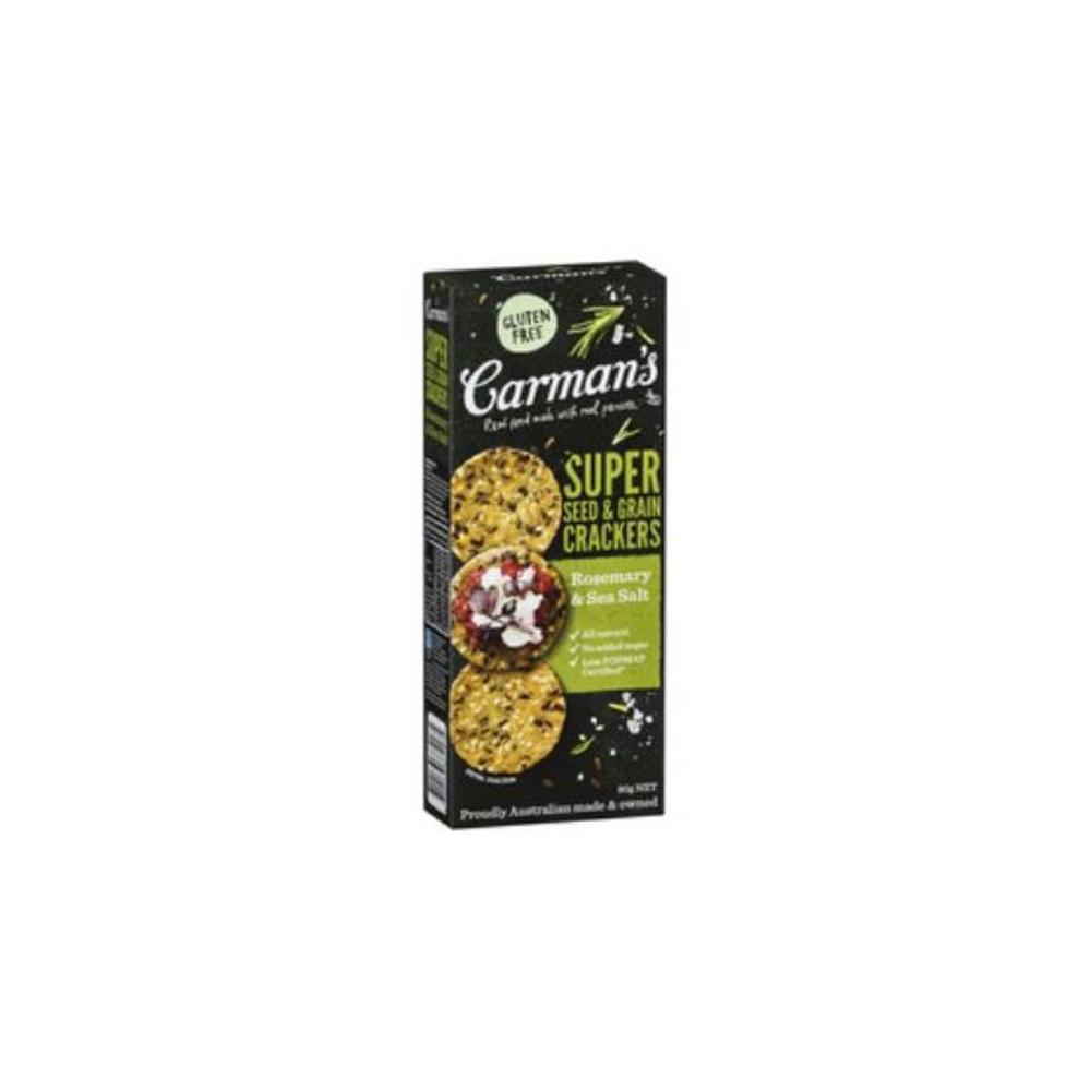 Carman&#039;s Rosemary &amp; Sea Salt Super Seed &amp; Grain Crackers 80g