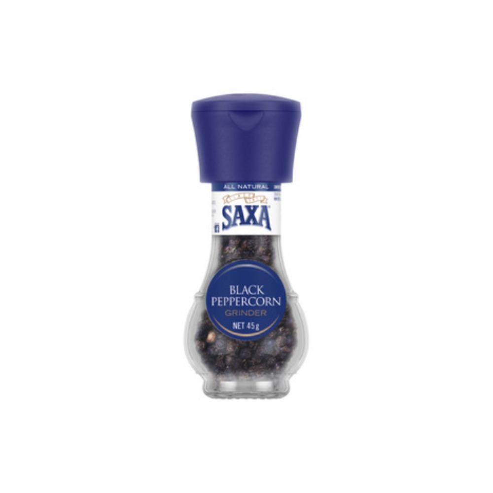 색사 블랙 페퍼콘 그라인더 45g, Saxa Black Peppercorn Grinder 45g